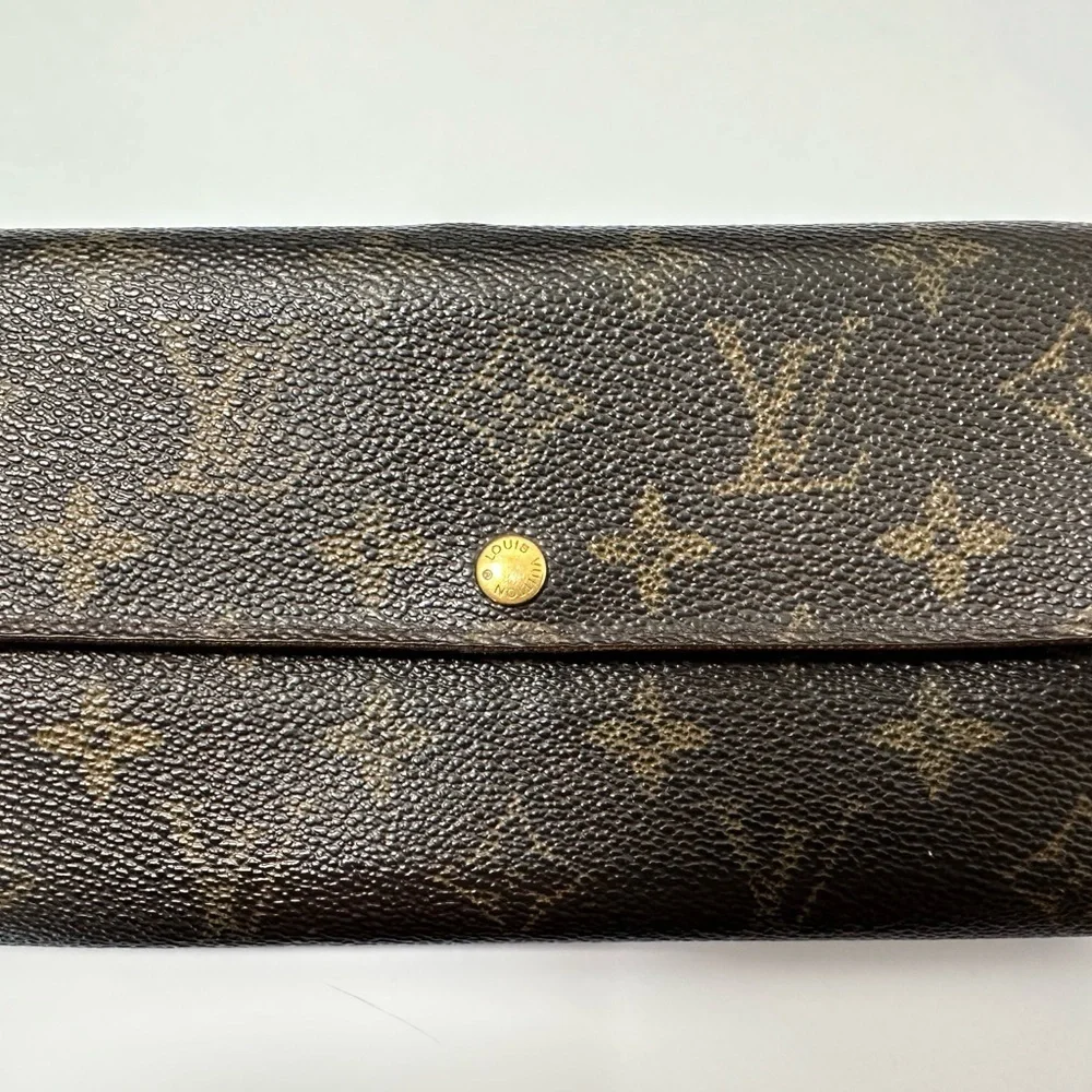 💙 Louis Vuitton Monogram Long Wallet with Dustbag Dust Bag - Authentic